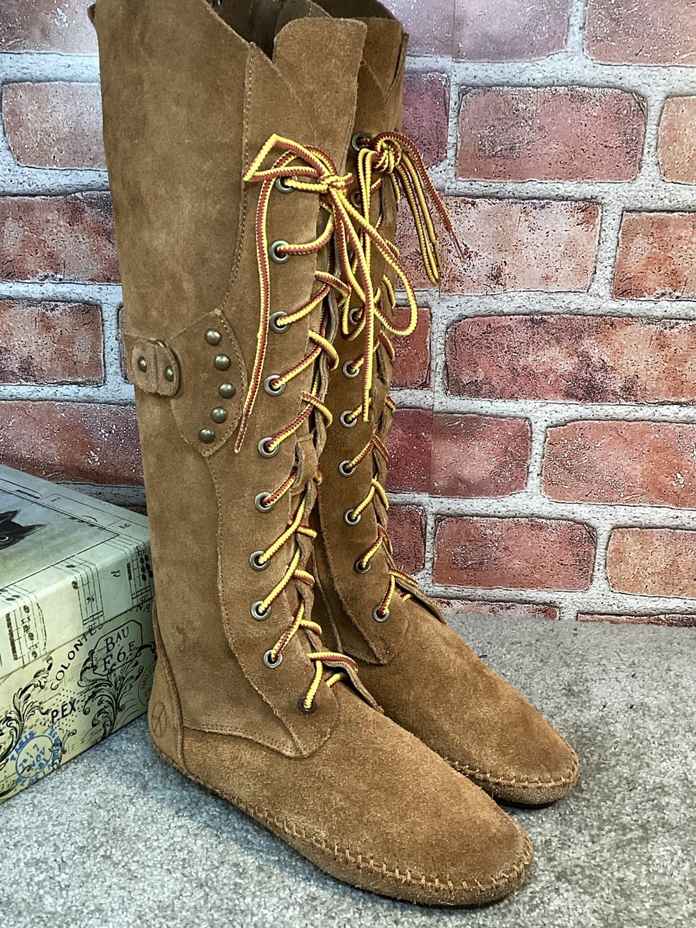 Peace women’s tall moccasin boots size 6